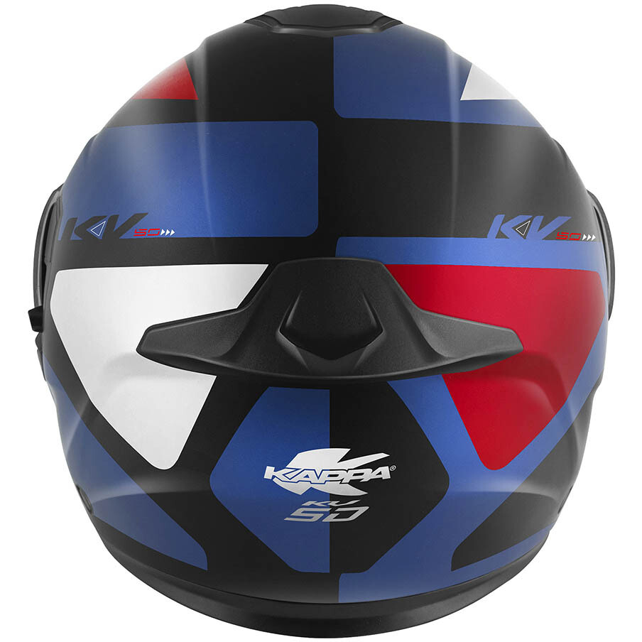 Casco Moto Modulare P/J Kappa KV50F GALAXY Nero Opaco Bianco Blu Rosso