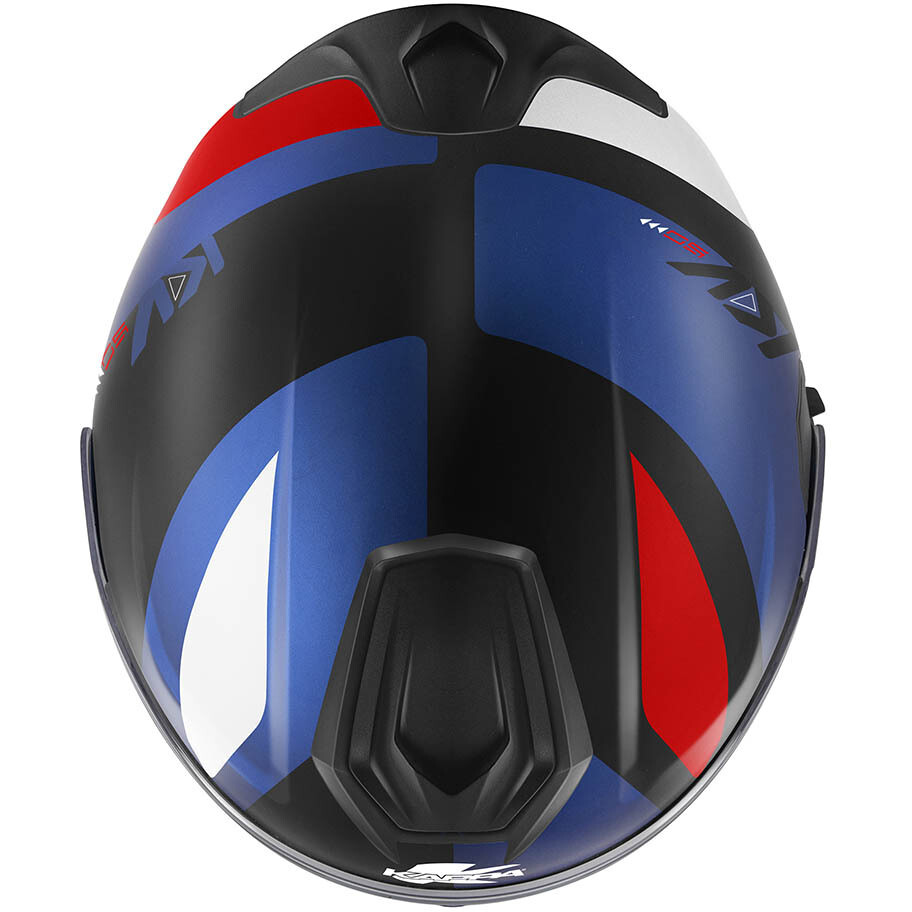 Casco Moto Modulare P/J Kappa KV50F GALAXY Nero Opaco Bianco Blu Rosso