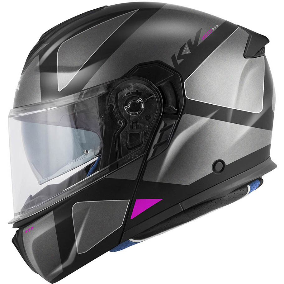 Casco Moto Modulare P/J KV50F GALAXY Nero Titanio Opac taglia S