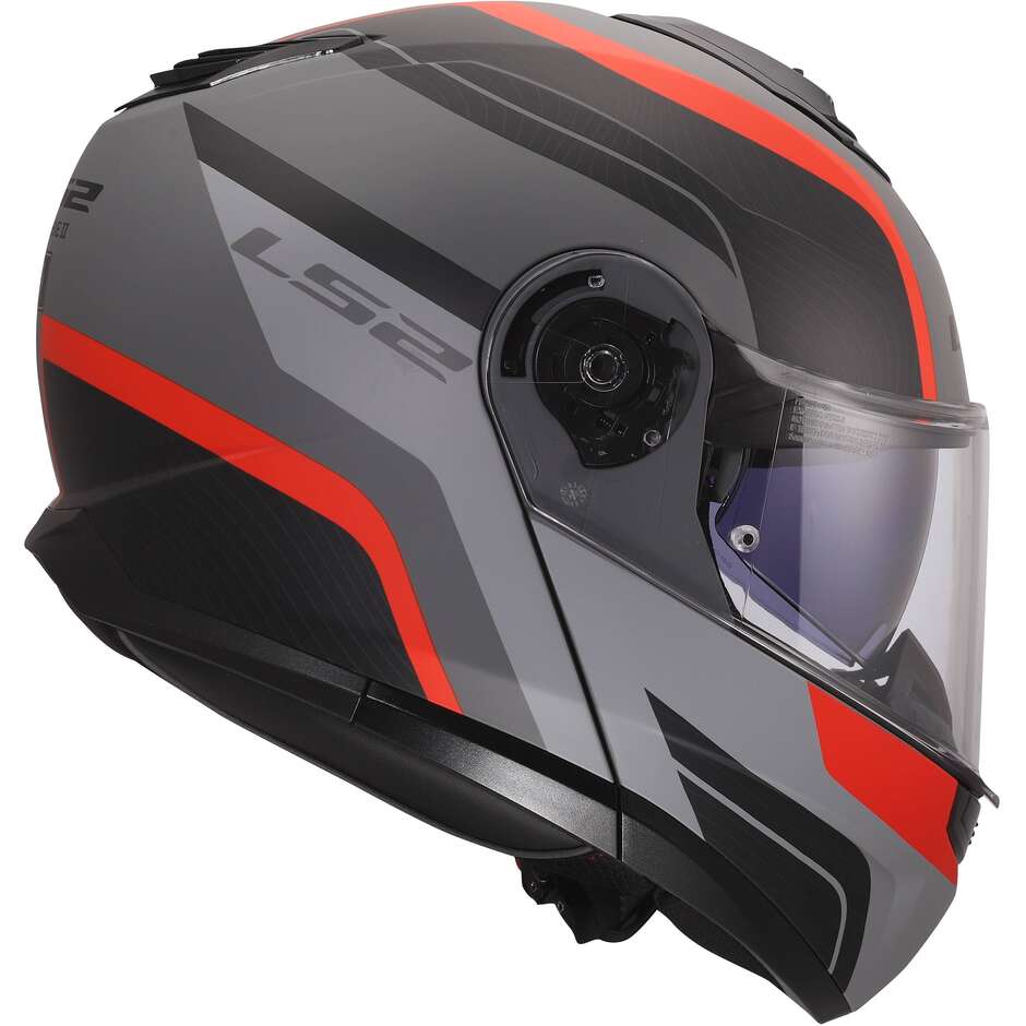 Casco Moto Modulare P/J LS2 FF908 STROBE II MONZA Nero Grigio Rosso
