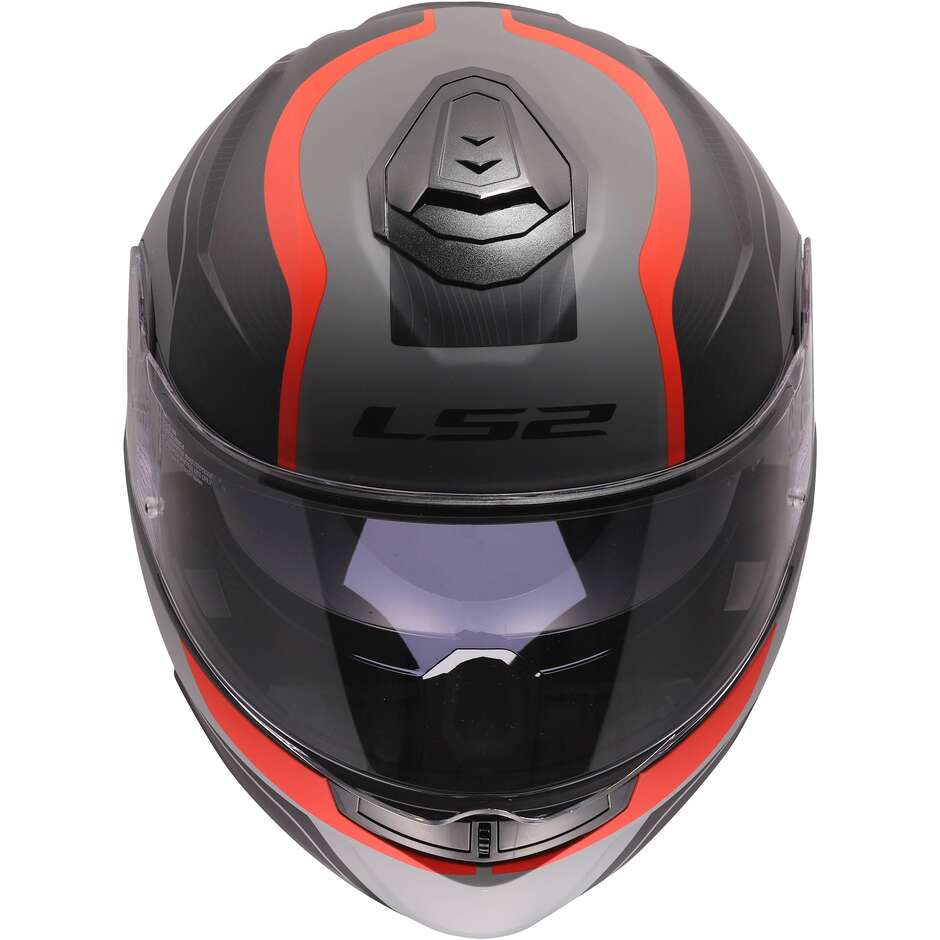 Casco Moto Modulare P/J LS2 FF908 STROBE II MONZA Nero Grigio Rosso