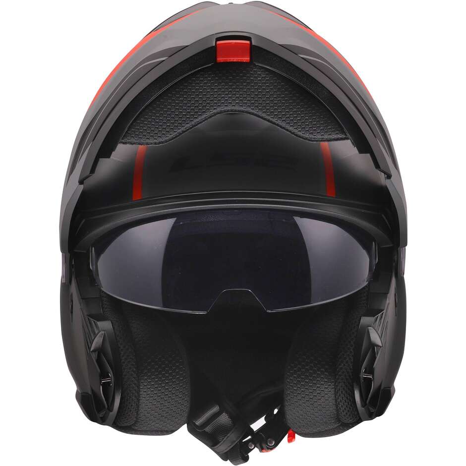 Casco Moto Modulare P/J LS2 FF908 STROBE II MONZA Nero Grigio Rosso
