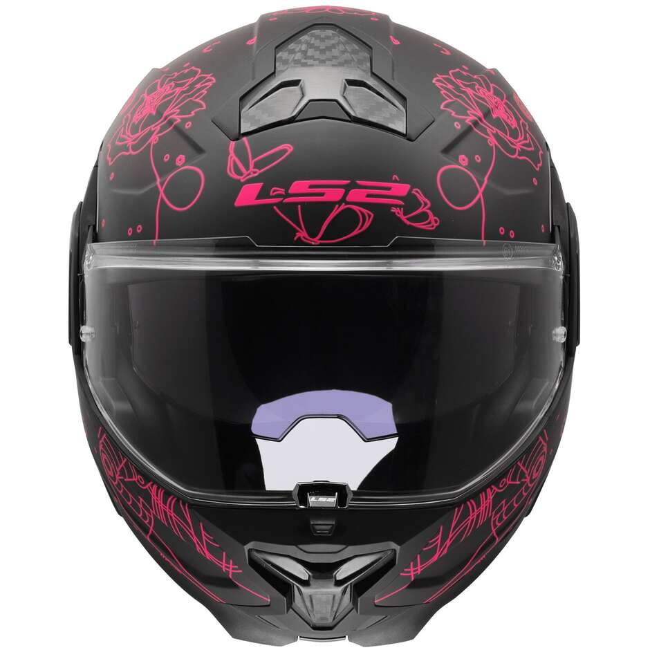 Casco Moto Modulare P/J LS2 FF910 ADVANT II SOPHIA Nero Rosa