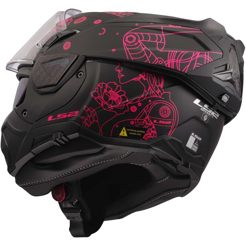 Casco Moto Modulare P/J LS2 FF910 ADVANT II SOPHIA Nero Rosa