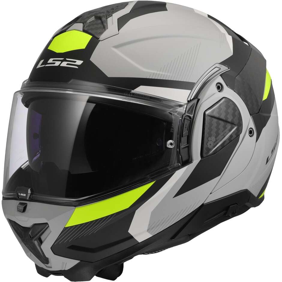 Casco Moto Modulare P/J FF910 ADVANT II TRIPLE LIGHT Gri taglia S