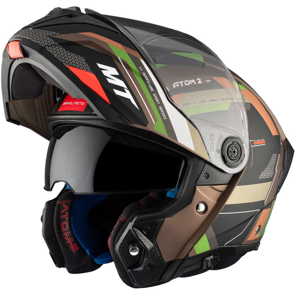 Casco Moto Modulare P/J Mt Helmets ATOM 2 SV BAST A6 Opaco