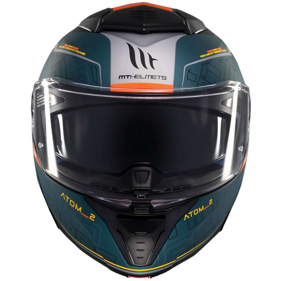 Casco Moto Modulare P/J Mt Helmets ATOM 2 SV DESTINY C6 Opaco