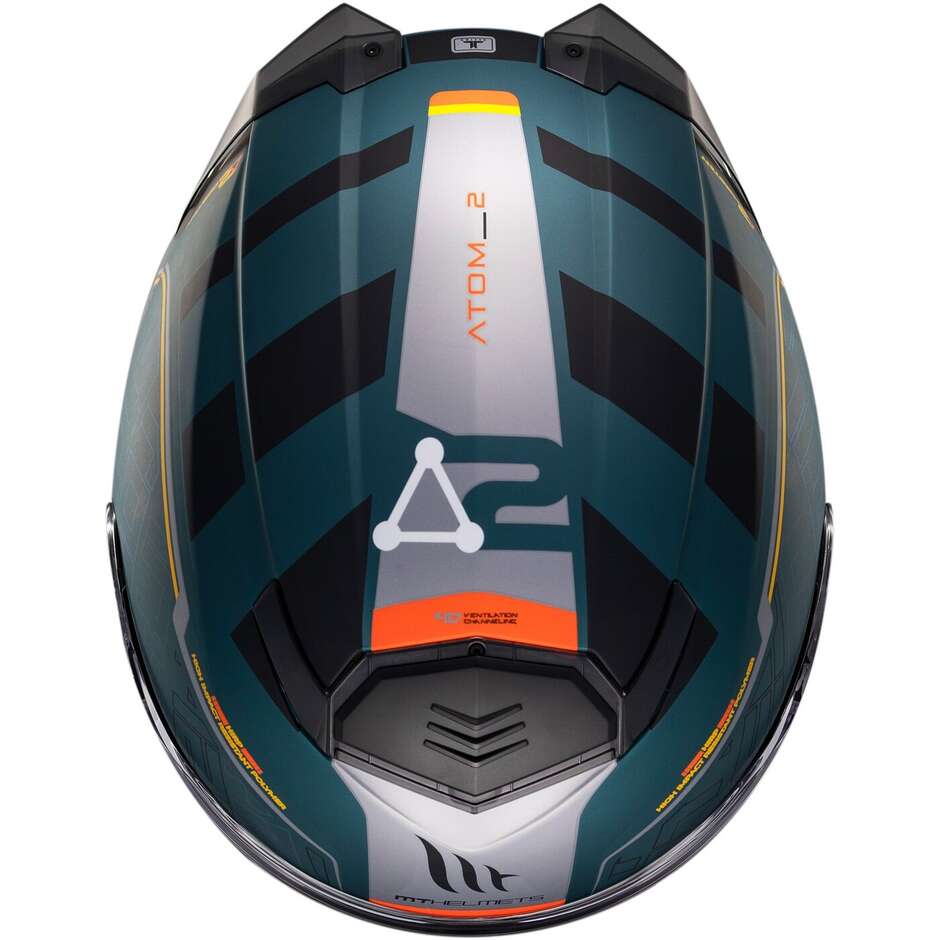 Casco Moto Modulare P/J Mt Helmets ATOM 2 SV DESTINY C6 Opaco