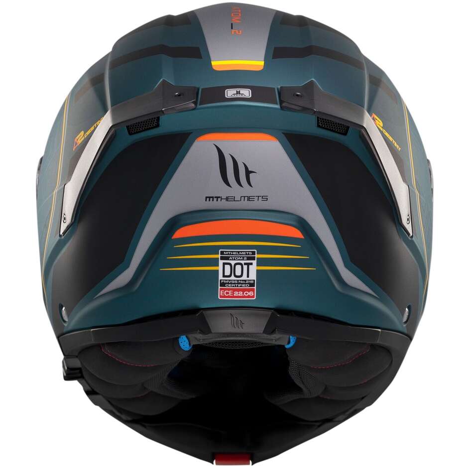 Casco Moto Modulare P/J Mt Helmets ATOM 2 SV DESTINY C6 Opaco