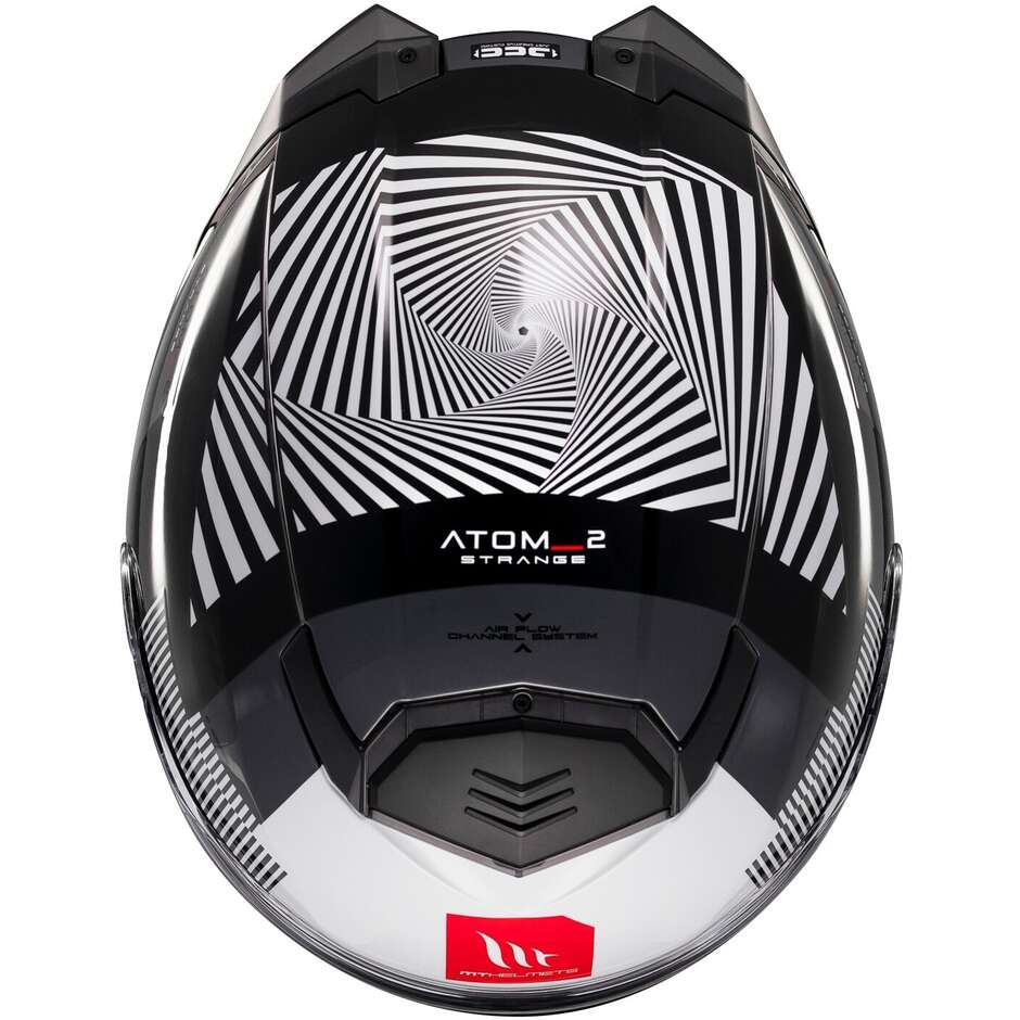 Casco Moto Modulare P/J Mt Helmets ATOM 2 SV STRANGE B2 Lucido