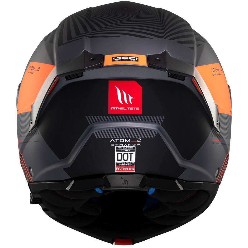 Casco Moto Modulare P/J Mt Helmets ATOM 2 SV STRANGE C4 Opaco