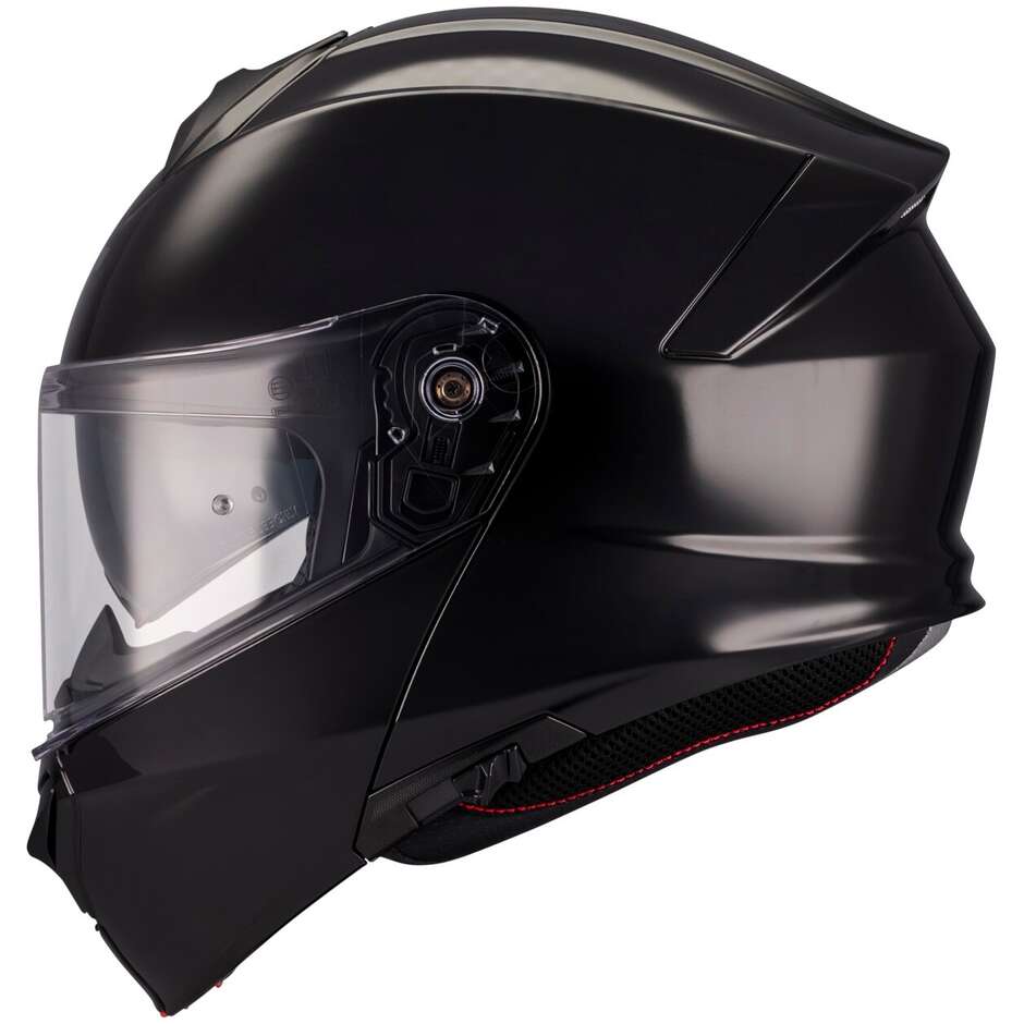 Casco Moto Modulare P/J Mt Helmets GENESIS SV PURE A1 Nero Lucido
