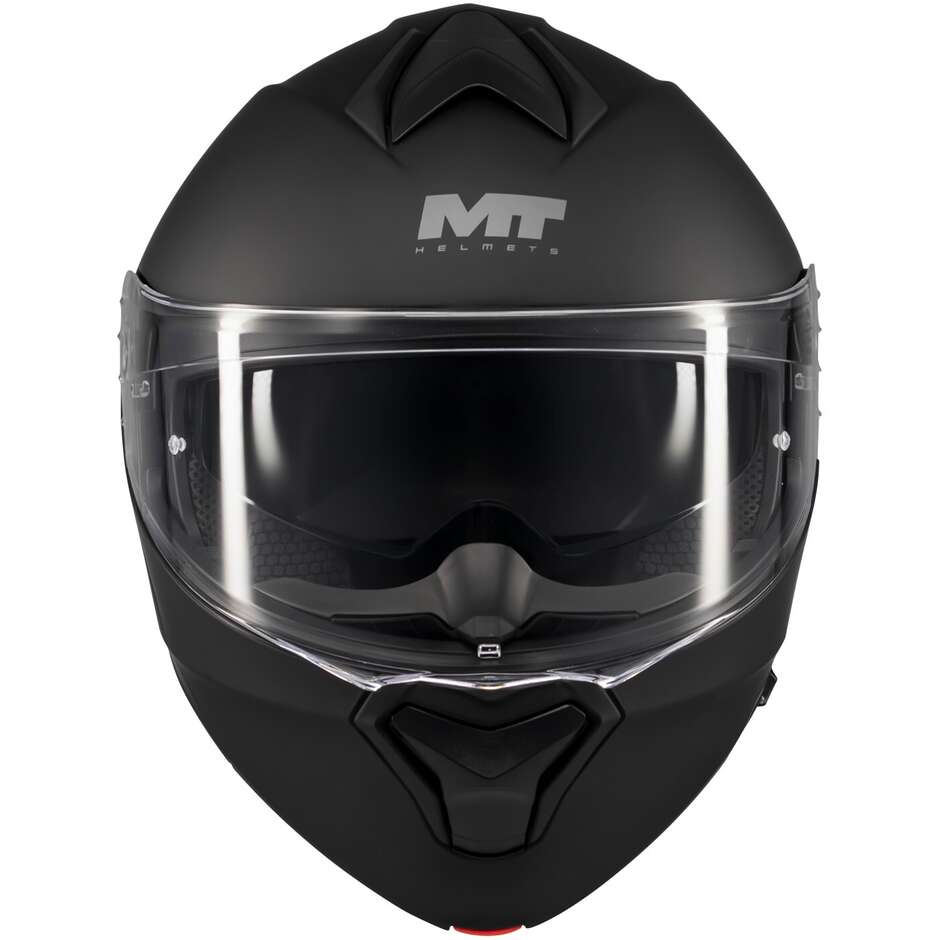 Casco Moto Modulare P/J Mt Helmets GENESIS SV PURE A1 Nero Opaco