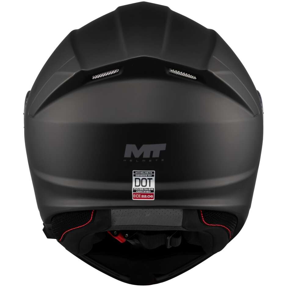 Casco Moto Modulare P/J Mt Helmets GENESIS SV PURE A1 Nero Opaco