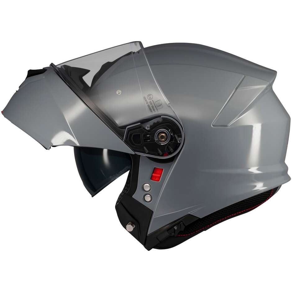 Casco Moto Modulare P/J Mt Helmets GENESIS SV PURE A12 Grigio Lucido