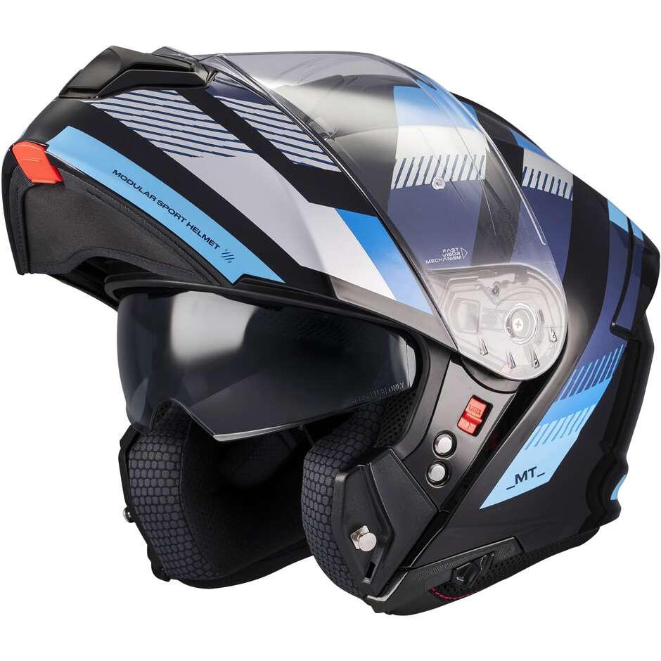 Casco Moto Modulare P/J GENESIS SV STROKE B7 Blu taglia XL