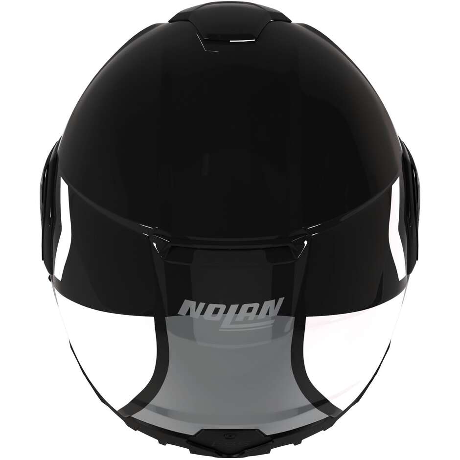 Casco Moto Modulare P/J Nolan N90-3 06 ROBOTO 348 Nero Argento Bianco Lucido