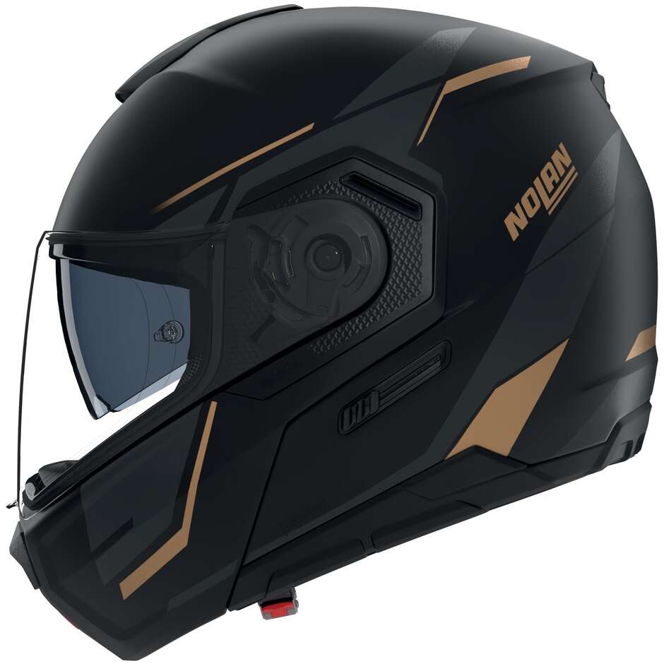 Casco Moto Modulare P/J Nolan N90-3 06 SINCRONO 351 Nero Antracite Oro opaco 