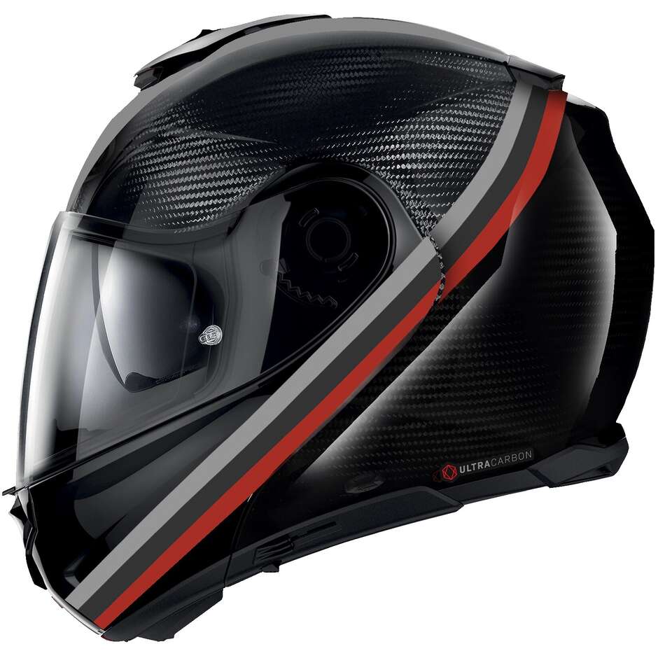 Casco Moto Modulare P/J Nolan X-1005 ULTRA GEMINI 350 Nero Rosso Blu