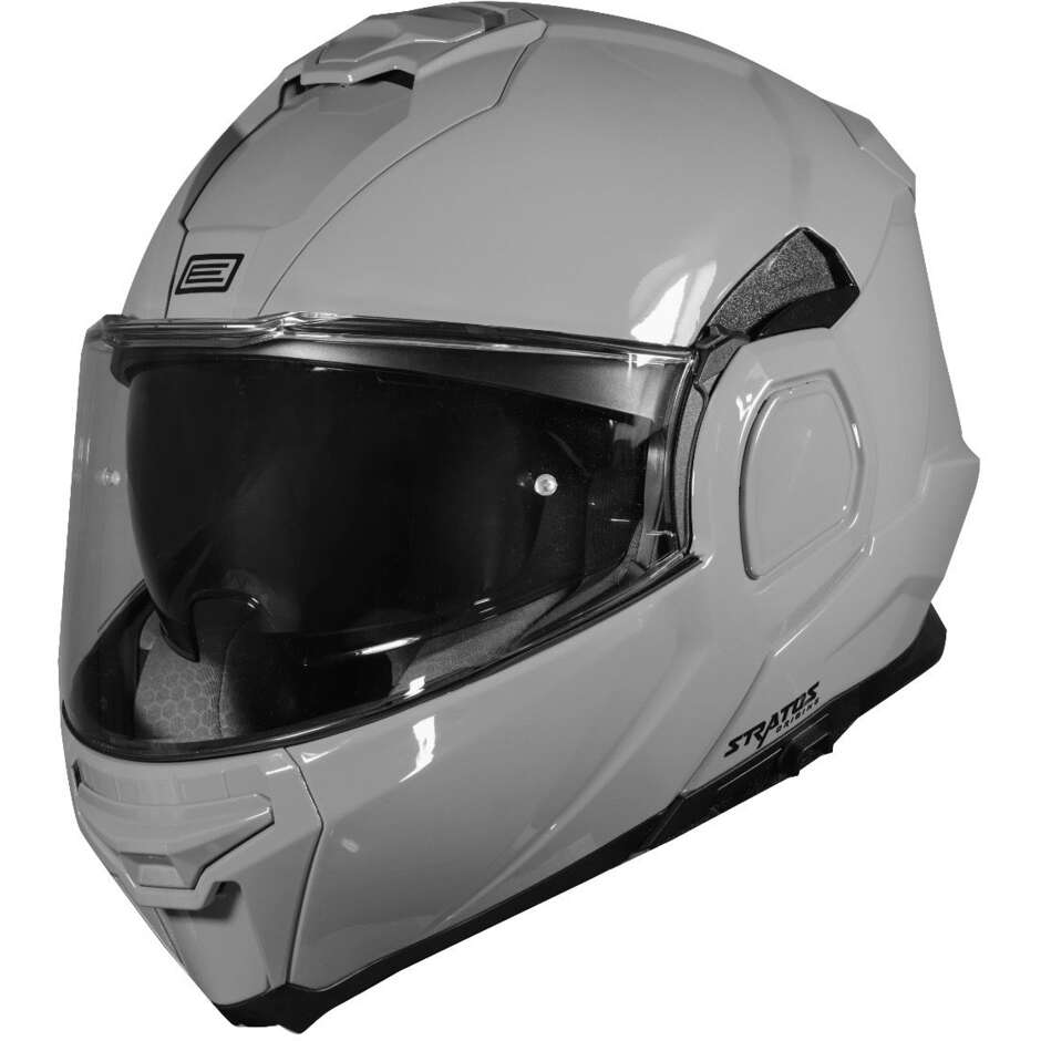 Casco Moto Modulare P/J Origine STRATOS Solid Grigio Lucido