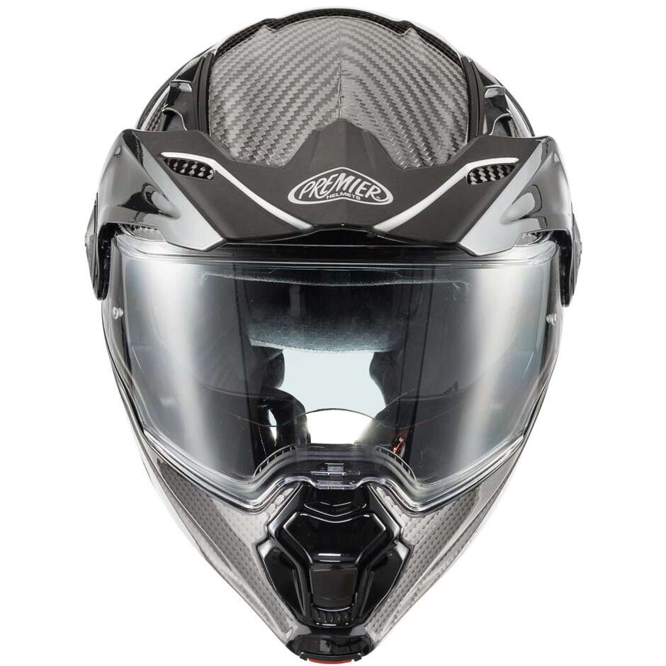 Casco Moto Modulare P/J Premier LAND CRUISER CARBON Lucido