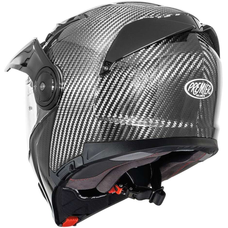 Casco Moto Modulare P/J Premier LAND CRUISER CARBON Lucido