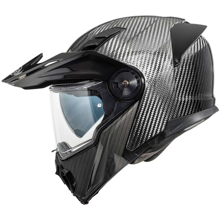 Casco Moto Modulare P/J Premier LAND CRUISER CARBON Lucido
