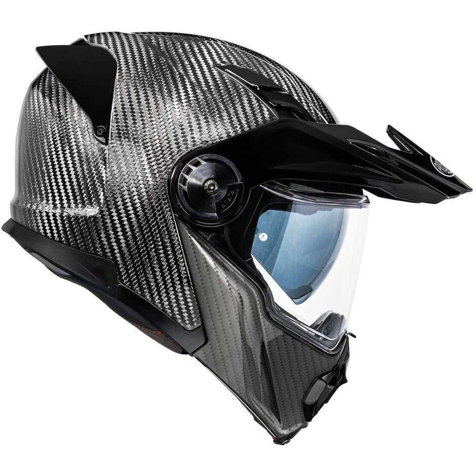 Casco Moto Modulare P/J Premier LAND CRUISER CARBON Lucido