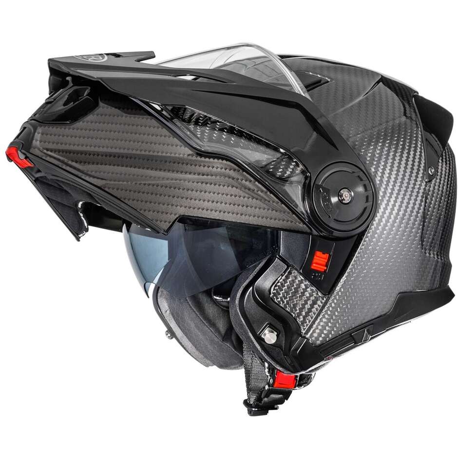 Casco Moto Modulare P/J Premier LAND CRUISER CARBON Lucido