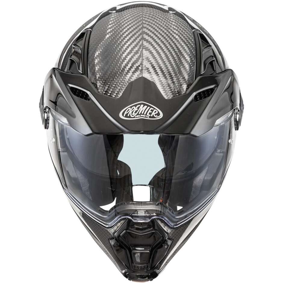 Casco Moto Modulare P/J Premier LAND CRUISER CARBON Lucido