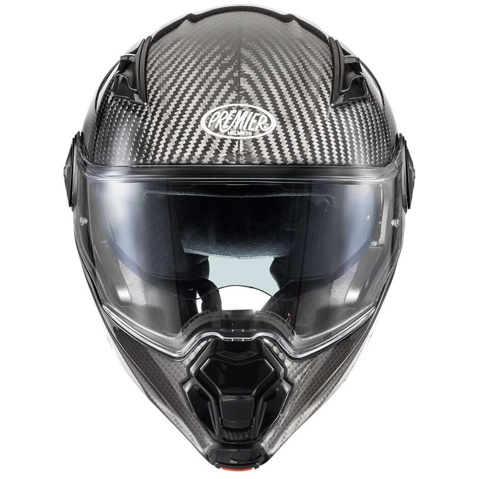 Casco Moto Modulare P/J Premier LAND CRUISER CARBON Lucido