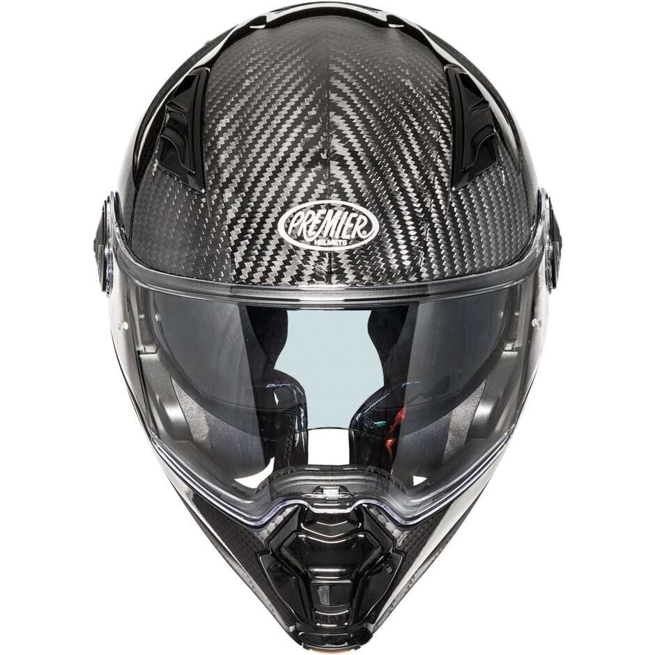 Casco Moto Modulare P/J Premier LAND CRUISER CARBON Lucido