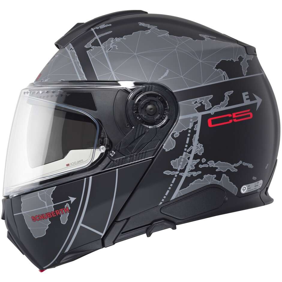 Casco Moto Modulare P/J Schuberth C5 GLOBE Nero