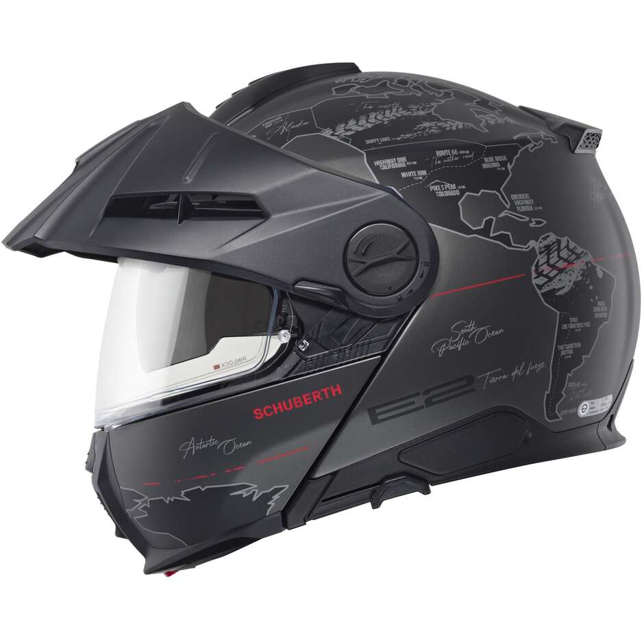 Casco Moto Modulare P/J Schuberth E2 ATLAS Antracite