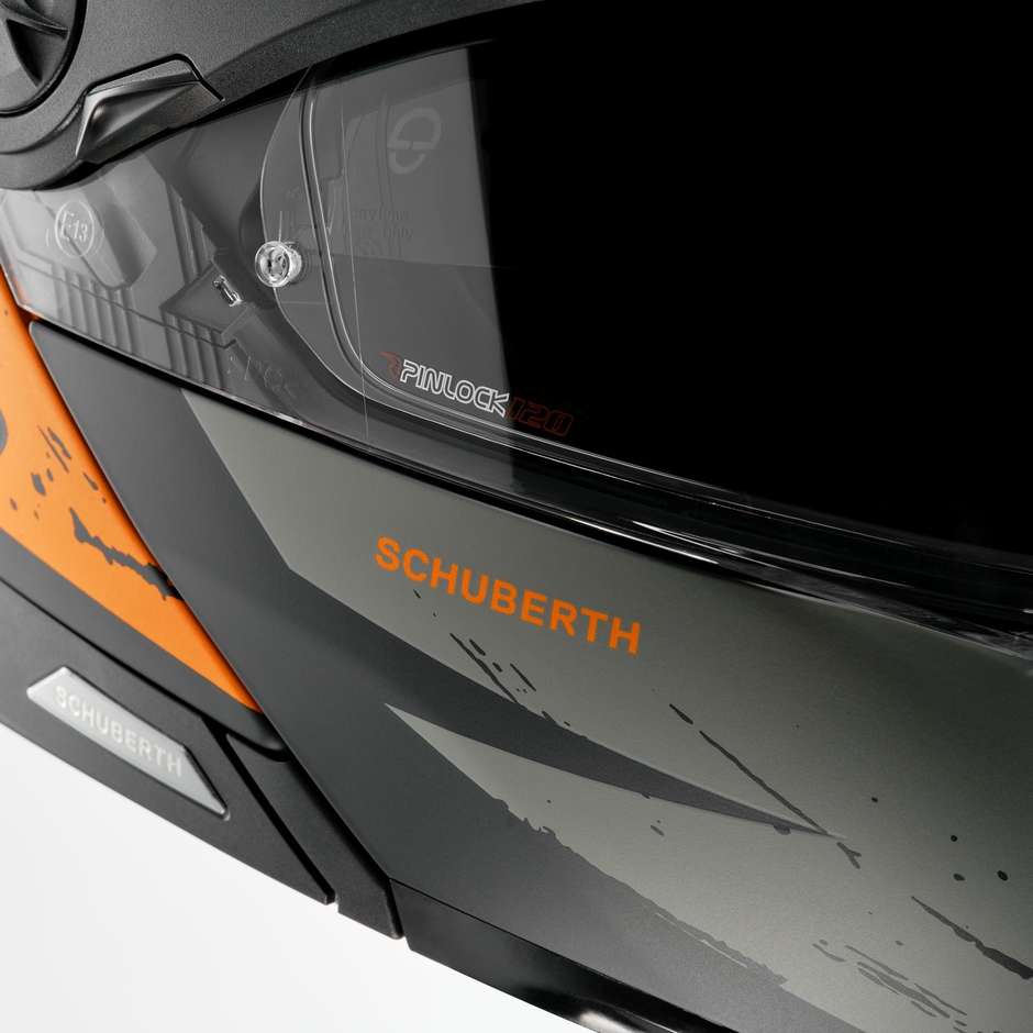 Casco Moto Modulare P/J Schuberth E2 EXPLORER Arancio