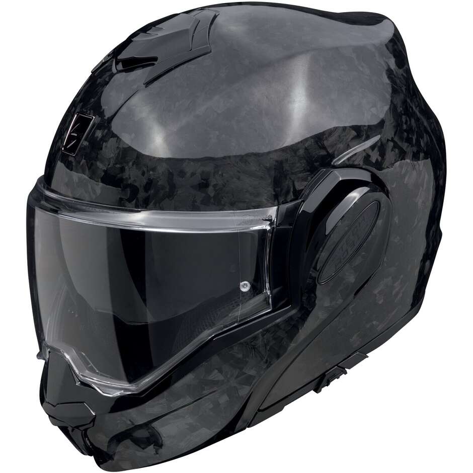 Casco Moto Modulare P/J Scorpion EXO-TECH EVO ONYX CARBON SOLID Nero