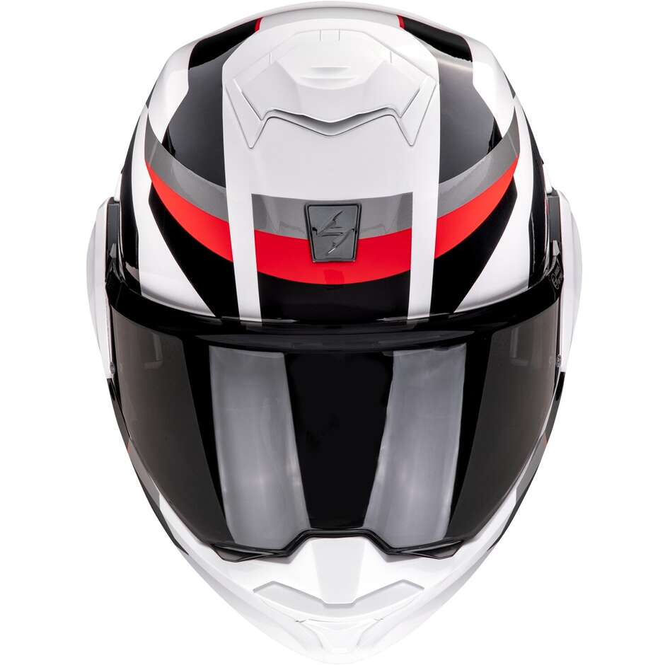 Casco Moto Modulare P/J Scorpion EXO-TECH EVO PRO ACUTI Grigio Nero Rosso
