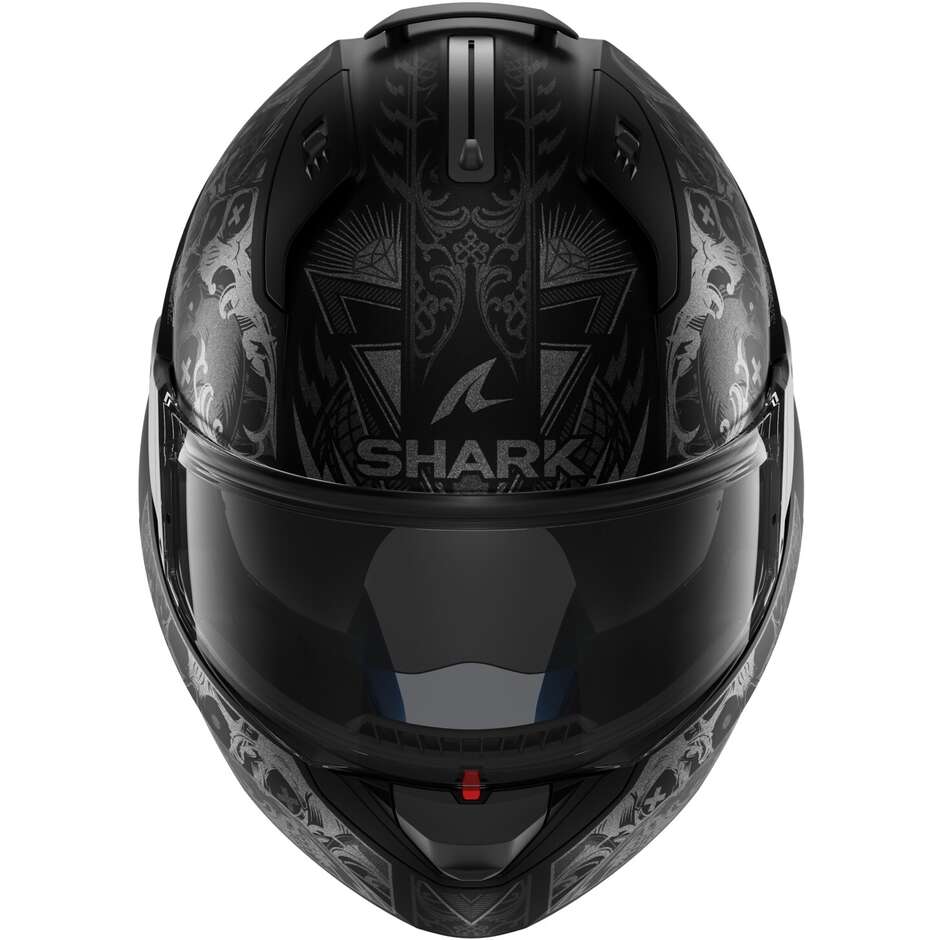 Casco Moto Modulare P/J Shark EVO ES K-ROZEN Opaco Nero Antracite Antracite