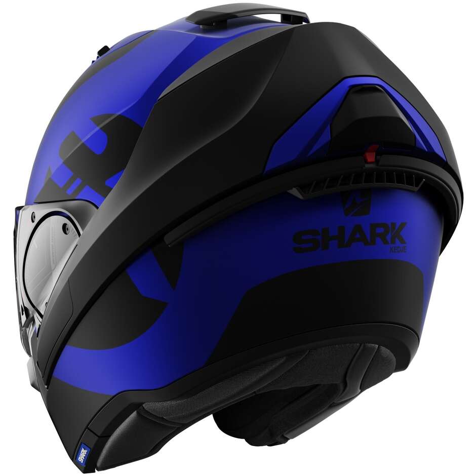 Casco Moto Modulare P/J Shark EVO ES KEDJE Opaco Blu Nero Blu