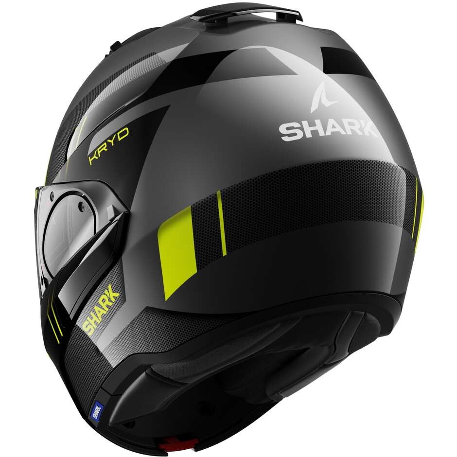 Casco Moto Modulare P/J Shark EVO ES KRYD Antracite Nero Giallo