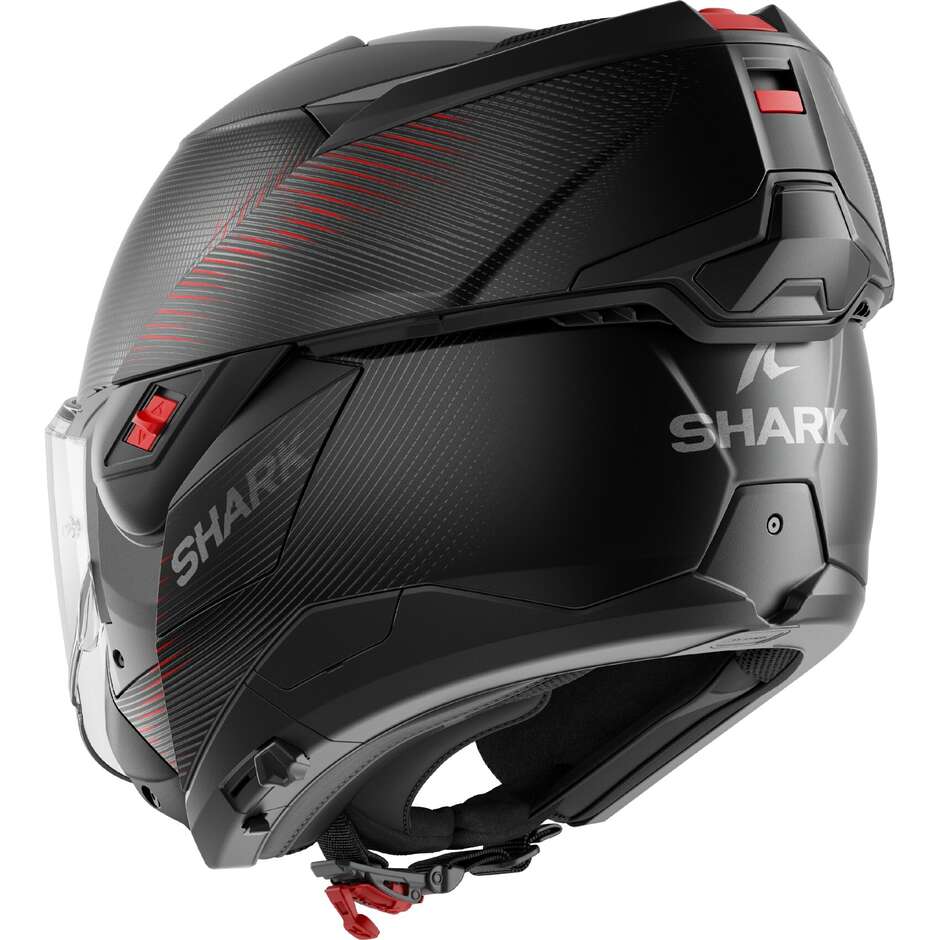Casco Moto modulare P/J Shark OXO SP LYNE Mat Nero Antracite