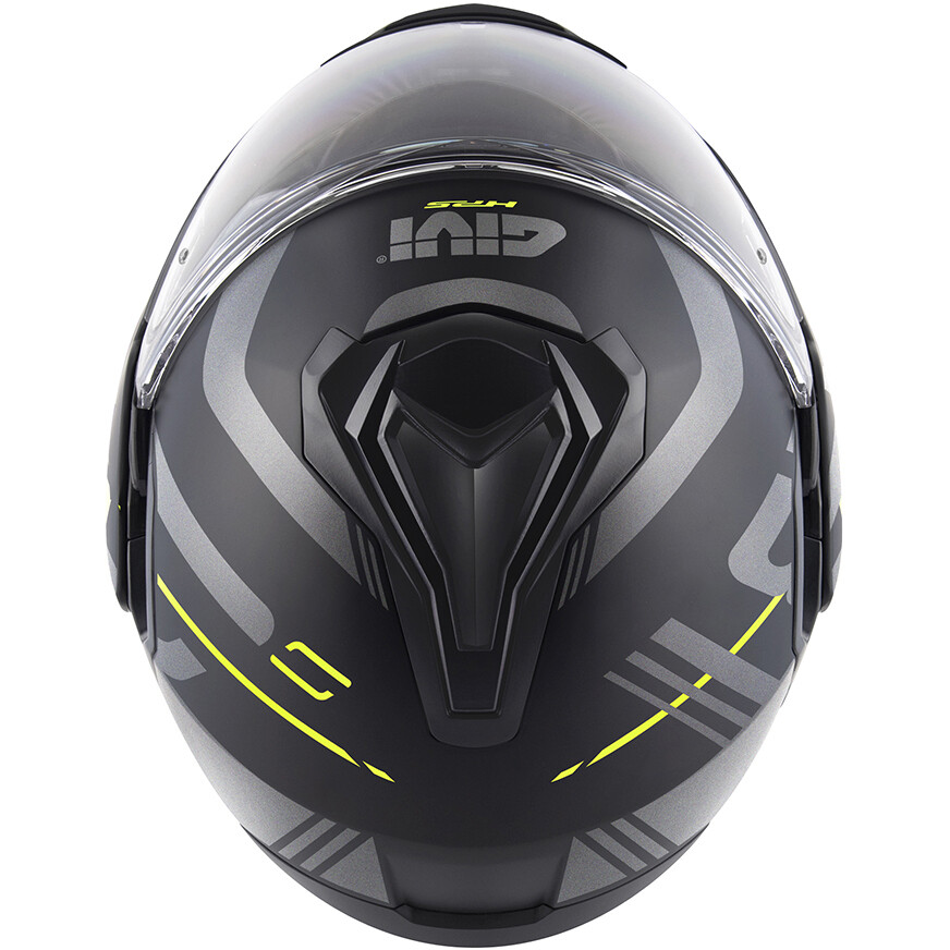 Casco Moto Modulare Ribatabile P/J Givi X30  PULSAR Nero Opaco Titanio Giallo