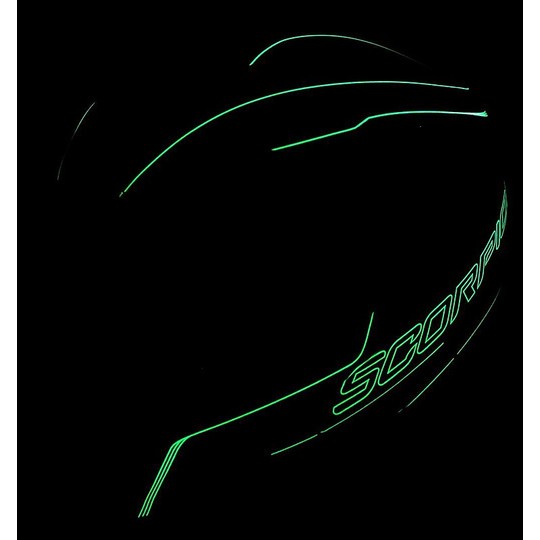Casco Moto Modulare Scorpion Exo-3000 Air Stroll Bianco Perla Giallo Neon
