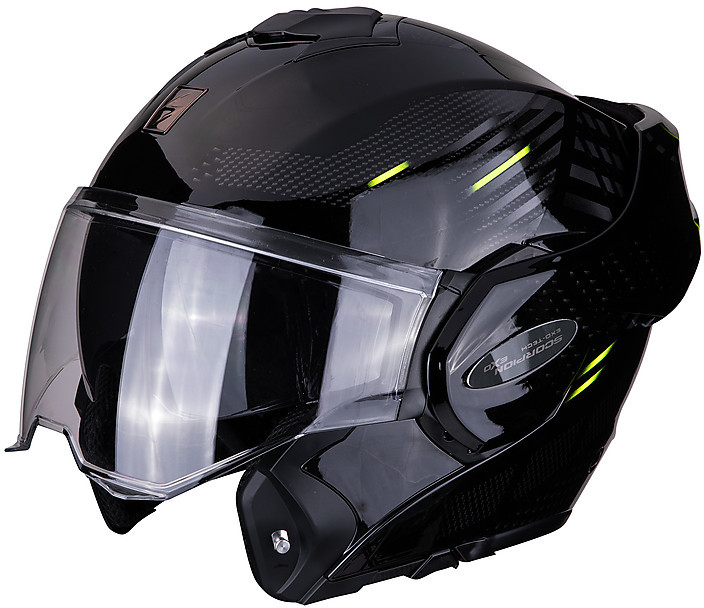 Casco Moto Modulare Scorpion EXO TECH PULSE Nero Lucido Vendita Online