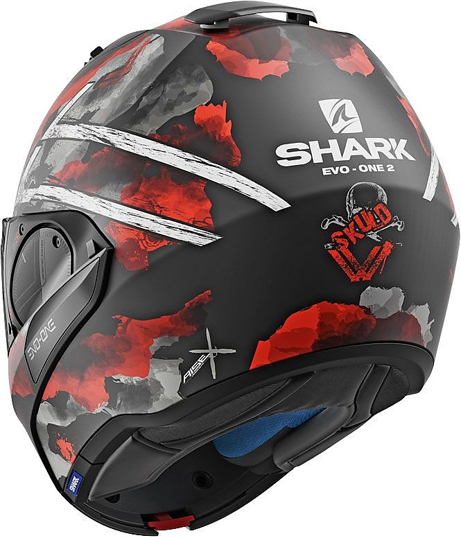 taglia M nero/bianco/rosso Shark Evoline 3 Hataum Kwr casco da moto