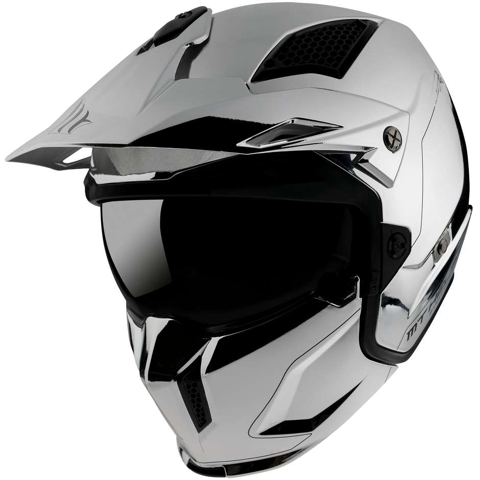 Casco Moto Mt Helmet STREETFIGHTER Sv CHROMED A2 Silver