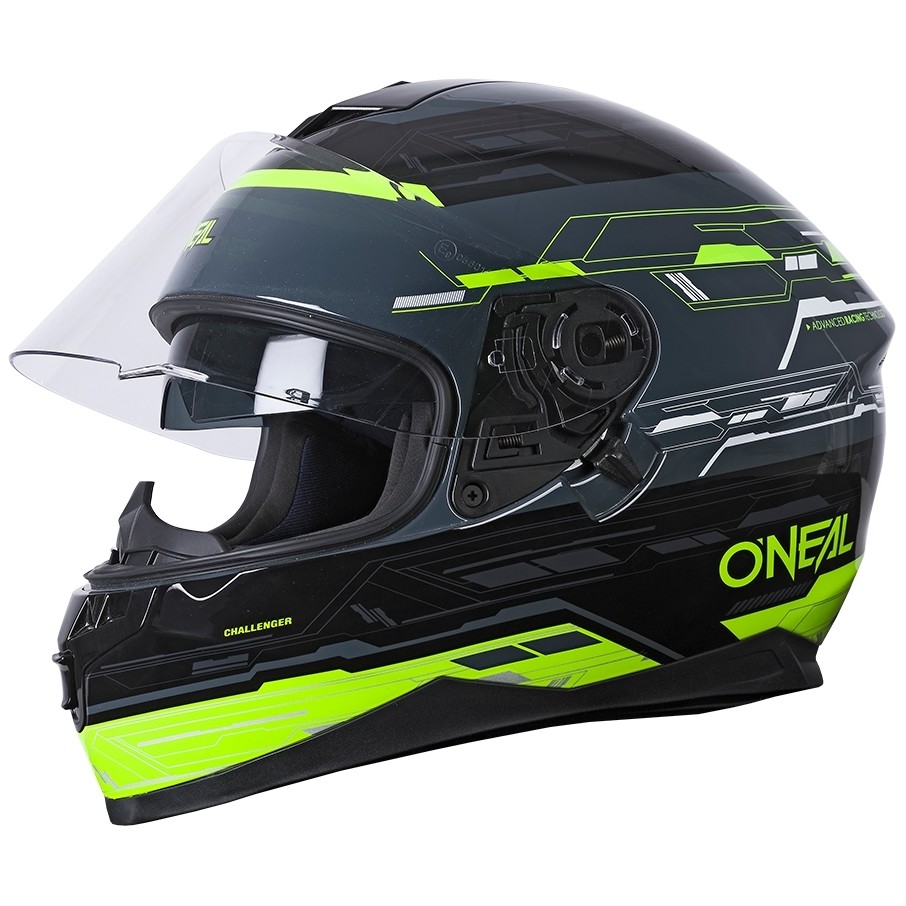 Casco Moto Oneal Challenger Helmet Matrix Nero Giallo