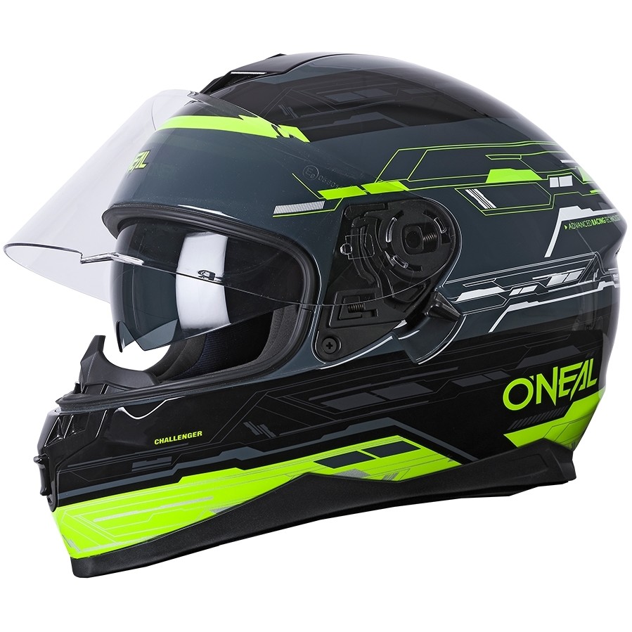 Casco Moto Oneal Challenger Helmet Matrix Nero Giallo