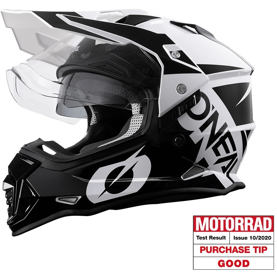Casco Moto Onealierra Helmet R Nero Bianco