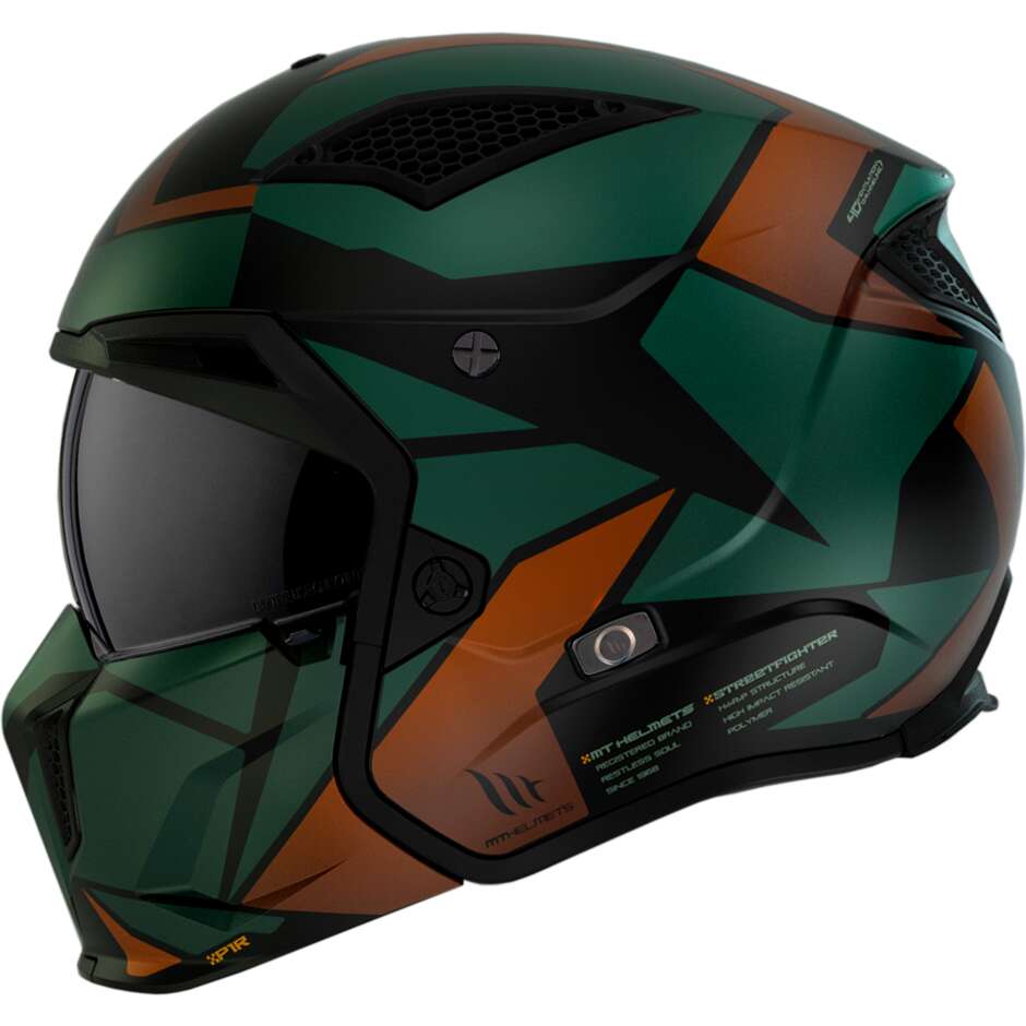 Casco Moto Trial Mt Helmet STREETFIGHTER SV S P1R A9 Lucido